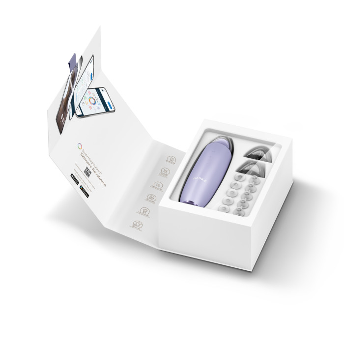 Мікродермабразійний пристрій для видалення чорних цяток GESKE MicroDermabrasion Blackhead Remover 7в1 purple