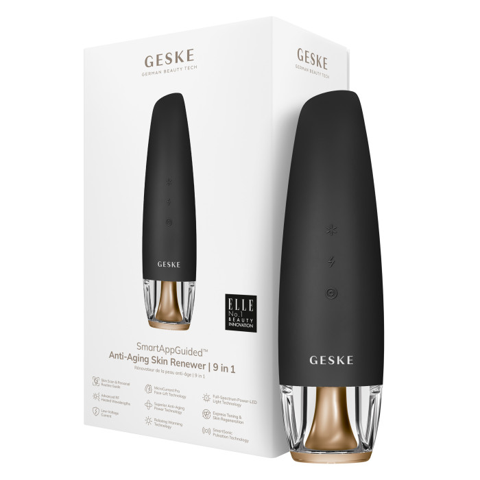 Антивіковий LED-випромінювач для відновлення шкіри обличчя GESKE Anti-Aging Skin Renewer 9в1 gray