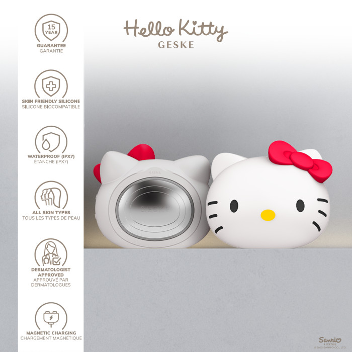 Ультразвукова маска тепло та холод GESKE Sonic Warm&Cool Mask 8в1 у формі голови кота by Hello Kitty