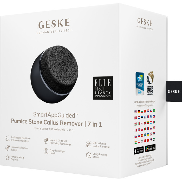 Набор для ухода за стопами GESKE Pumice Stone Callus Remover 7в1 black