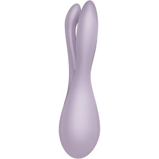 Кліторальний вібратор Satisfyer Threesome 2 Violet, 3 гнучкі пальчики, 3 мотори