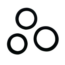 Набір ерекційних кілець Alive Sensual Pleasure Rings, 3 розміри, чорні, дуже еластичні