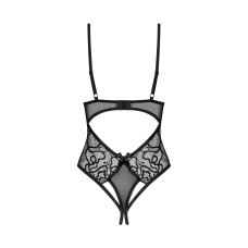 Тедді з доступом Obsessive Blomentis crotchless teddy, XS/S, прозоре, відкрита спина, низ-стрінги