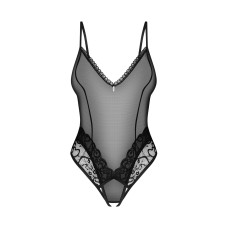 Тедді з доступом Obsessive Blomentis crotchless teddy, M/L, прозоре, відкрита спина, низ-стрінги