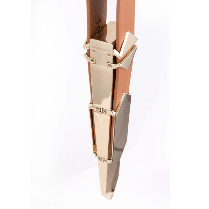 Регульована шльопалка LOCKINK Adjustable Slapper for Impact Play, коричнева, натуральна шкіра