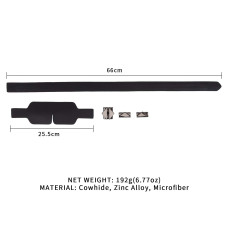 Маска на очі LOCKINK Blindfold Kit, чорна, натуральна шкіра, регульований обсяг
