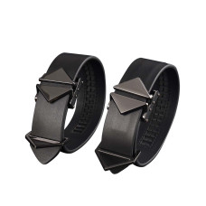 Набір для бондажу LOCKINK 8-Bondage-Straps Restraint Set, чорний 8 ременів з натуральної шкіри