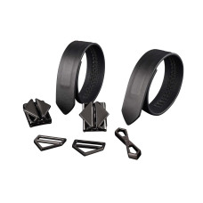 Набір фіксаторів для рук та ніг LOCKINK Hogtie Set, чорний, ремені з натуральної шкіри