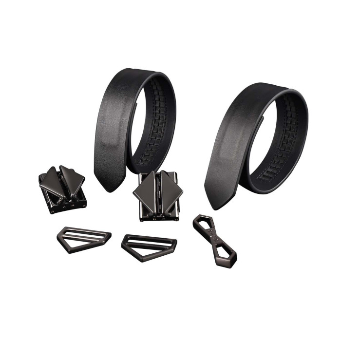 Набір фіксаторів для рук та ніг LOCKINK Hogtie Set, чорний, ремені з натуральної шкіри