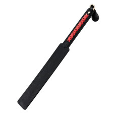 Паддл LOCKINK SEVANDA Braided-handle Spanking Paddle, чорно-червоний, гладенький, з плетінням на ручці
