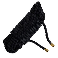 Мотузка для шибарі LOCKINK SEVANDA Shibari Pratice Rope, чорна, 8 м, нейлон+бавовна