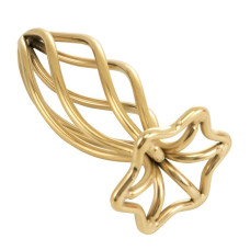 Металева анальна пробка LOCKINK SEVANDA Hollow Spiral Golden, L, золотиста, діаметр 3,9 см
