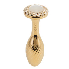 Металева анальна пробка LOCKINK SEVANDA Pearl Pear-shape Anal Plug, зі штучною перлиною