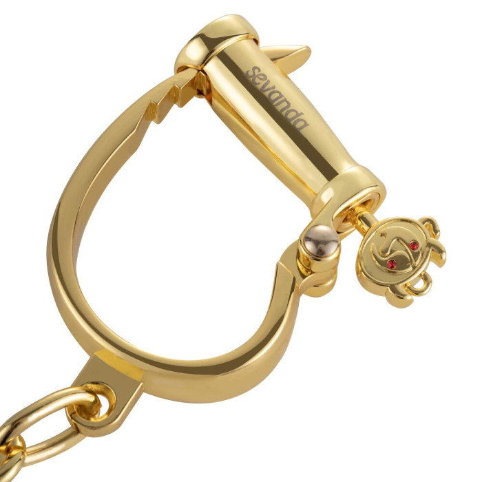 Наручники LOCKINK Love-slave Handcuffs, золотисті, металеві, у формі стремен