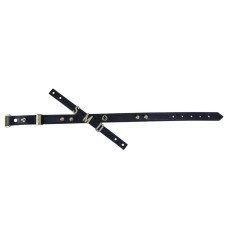 Нашийник LOCKINK Dark DIY Alphabet Collar, чорний, штучна шкіра, букви зі стразами