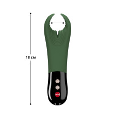 Вібратор для пеніса Fun Factory MANTA moss green/black, підходить для парних ігор