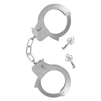 Металеві наручники Fetish Tentation Adjustable metal wrist cuffs, 2 ключі