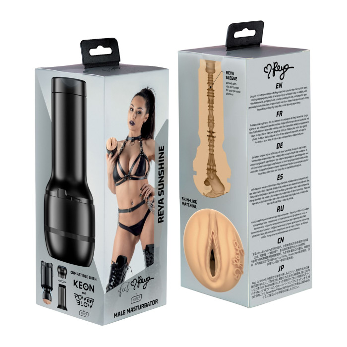Мастурбатор Kiiroo Feel Reya Sunshine PBC, сумісний з PowerBlow, Control та Keon, копія вагіни порнозірки