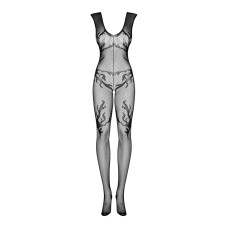 Бодістокінг Obsessive Bodystocking F241, S/M/L, сітка по всьому тілу, відкриті руки, відкрита спина