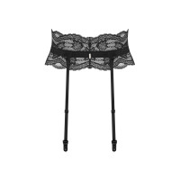 Пояс для панчіх Obsessive Nutris garter belt, M/L, мереживний, з довгими пажами