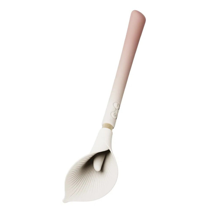 Розкішний вібромасажер Zalo – Calla Blossom Pink, двосторонній, 2 мотори