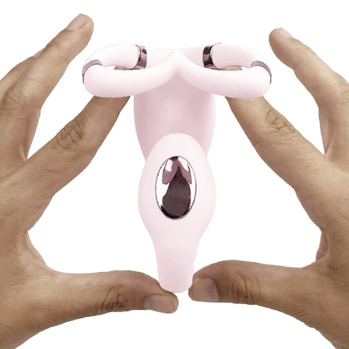 Смарт-вібратор для пар Adrien Lastic Venus + APP, подвійний, можна носити під одягом, 10 режимів