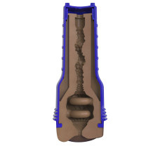 Мастурбатор-попка Fleshlight Boost Blast Female Medium Dark Flesh, плаваючі кільця Turbo Tech
