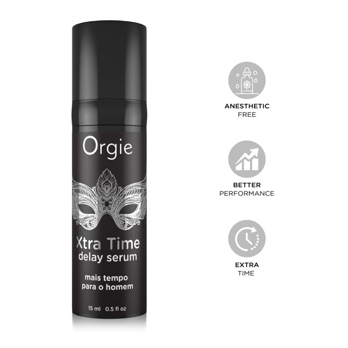 Сироватка-пролонгатор Orgie Xtra Time Delay Serum, 15 мл, без анестетиків, на силіконовій основі