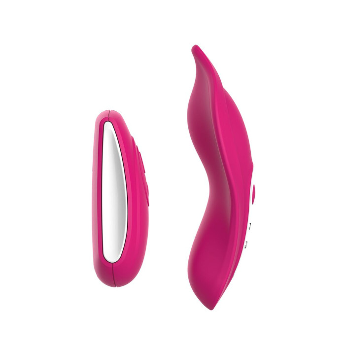 Вібратор у трусики Liebe Panty Vibe Recargable Cerise, нагрів до 39 °C, пульт, трусики S-M в комплекті