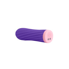 Віброкуля S Pleasures Bullets Twist & Shout Purple, фіолетова, ребриста поверхня, 10 режимів