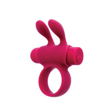 Ерекційне віброкільце S Pleasures Premium Rabbit Ring рожеве, зі знімною віброкулею та вушками