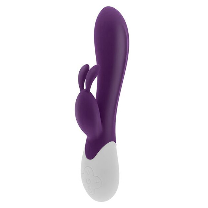Вібратор-кролик S Pleasures Premium Corabi Rabbit, фіолетовий, вушка для клітора, 16 режимів, нагрів