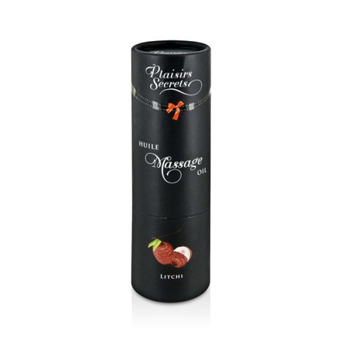 Масажна олія Plaisirs Secrets Litchi (59 мл) з афродизіаками, їстівна, подарункове паковання