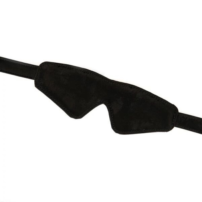 Маска на очі Liebe Seele Boudoir Amor Blindfold Black, щільне прилягання, оксамитовий фініш