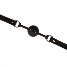 Повітропроникний кляп Liebe Seele Boudoir Amor Ball Gag Black, силіконова кулька, діаметр 4,3 см