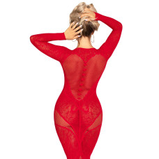 Сукня з довгим рукавом Leg Avenue Lace and Net Bodycon Gown One Size, Red