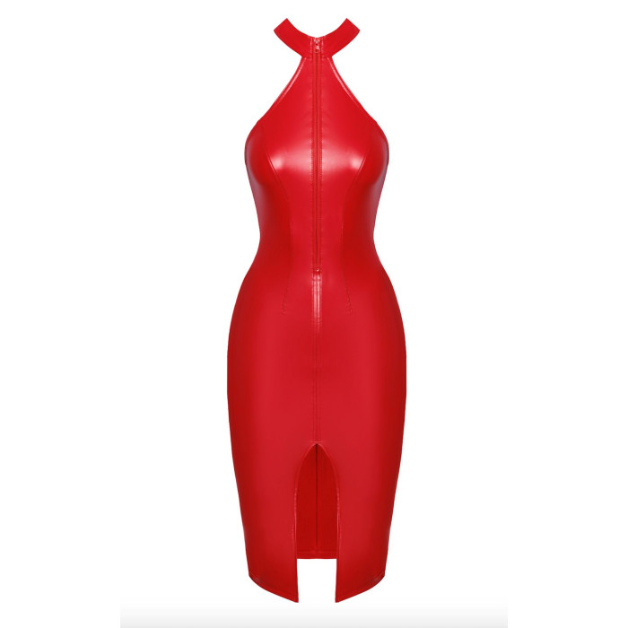 Сукня Noir Handmade F354 Red powerwetlook dress - S
