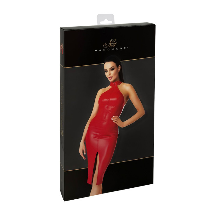 Сукня Noir Handmade F354 Red powerwetlook dress - S