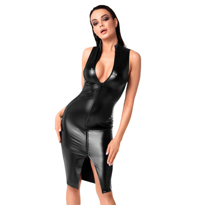 Сукня Noir Handmade F337 Powerwetlook midi dress - 3XL