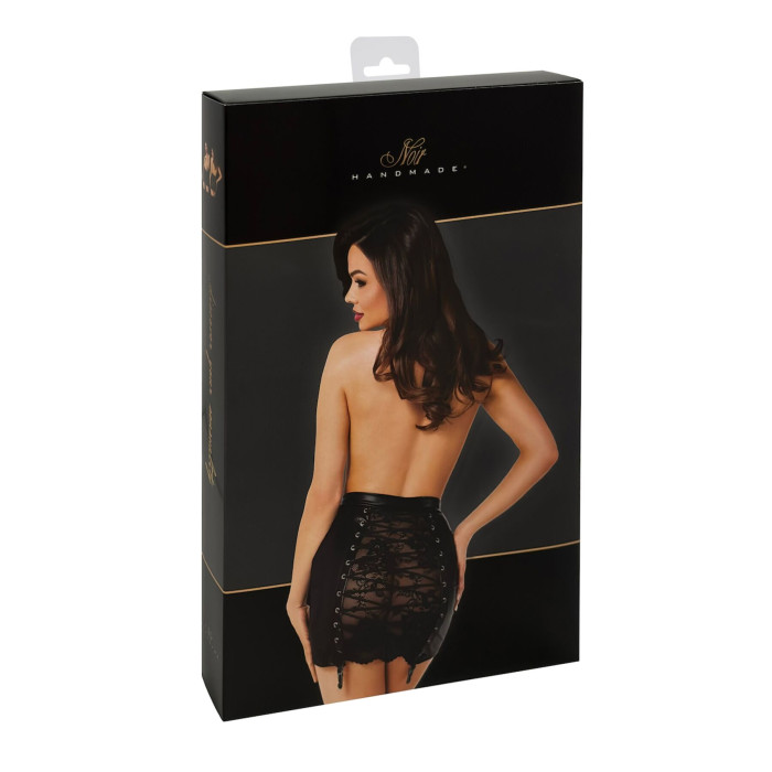 Спідниця Noir Handmade F341 Powerwetlook and lace skirt - M