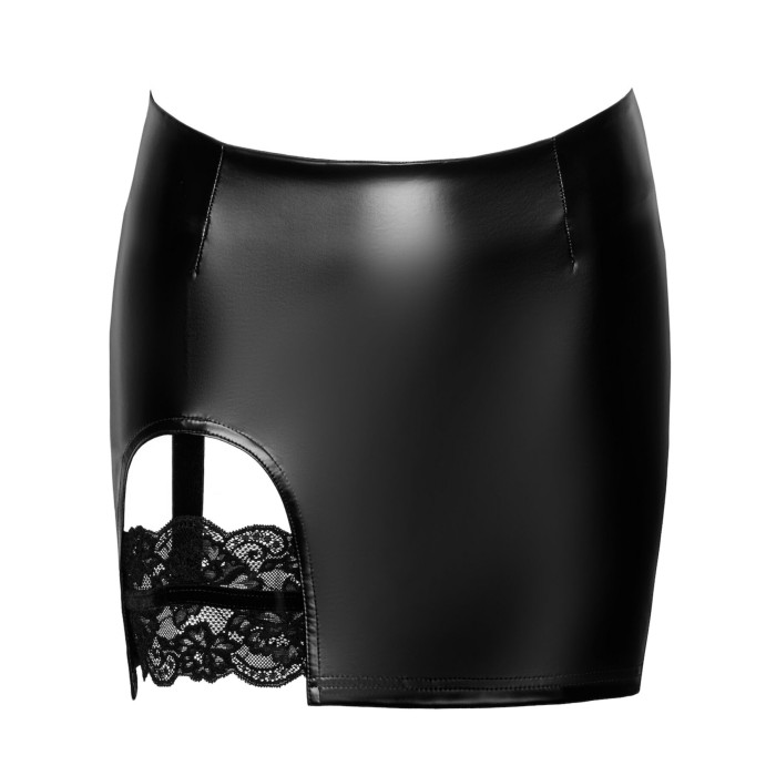 Спідниця Noir Handmade F345 Powerwetlook skirt with garter - 3XL