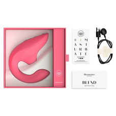Вагінально-кліторальний стимулятор Womanizer Blend Vibrant Rose, вібрація + вакуум, 2 мотори