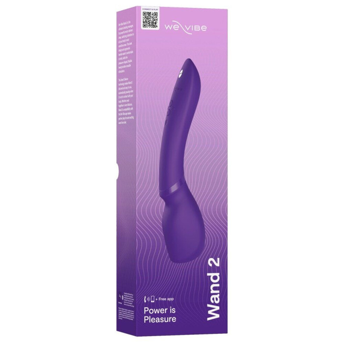 Смарт-вібромасажер We-Vibe Wand 2 Purple, дуже потужний, функція Smart Silence
