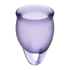 Набір менструальних чаш Satisfyer Feel Confident (lila), 15мл та 20мл, без мішечка