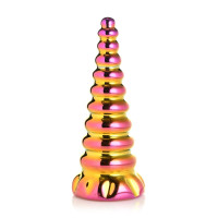 Фентезійний скляний фалоімітатор Creature Cocks Twilight Rainbow Glass Dildo, 16 см