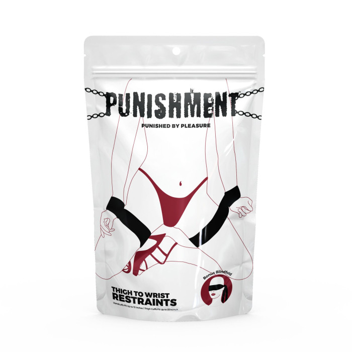 Фіксатори для руки та стегна Punishment – Thigh to Wrist Restraints – Black