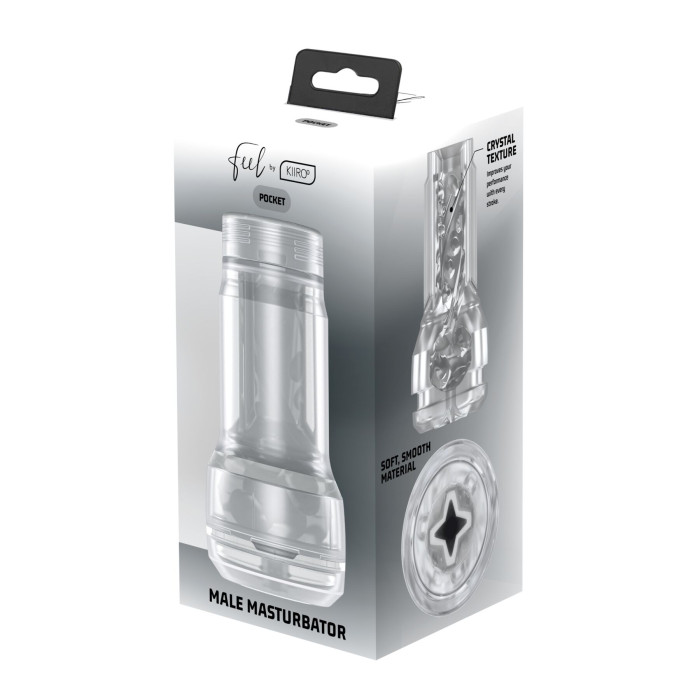 Мастурбатор Kiiroo Feel Pocket Crystal, сумісний з інтерактивною насадкою PowerBlow