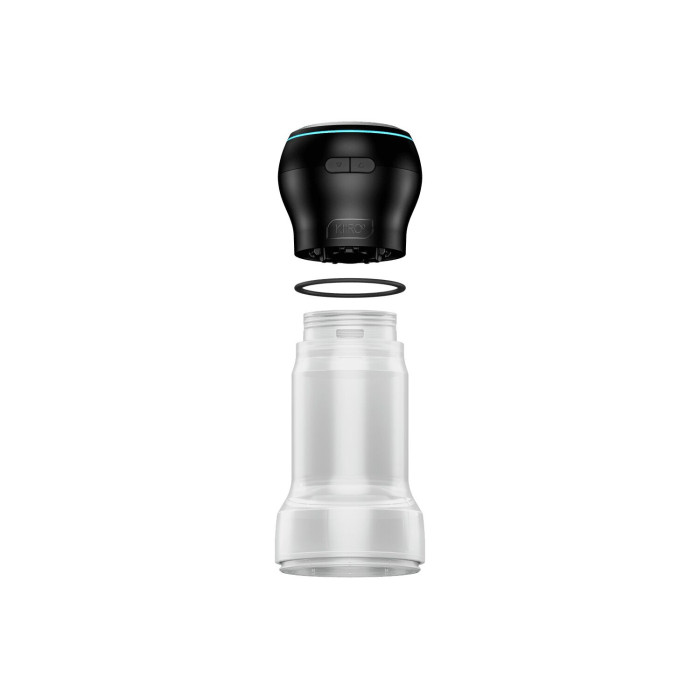 Мастурбатор Kiiroo Feel Pocket Crystal зі всмоктувальною інтерактивною насадкою PowerBlow Combo Set