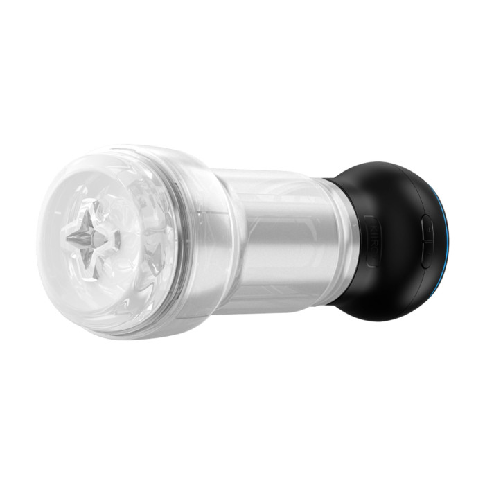 Мастурбатор Kiiroo Feel Pocket Crystal зі всмоктувальною інтерактивною насадкою PowerBlow Combo Set