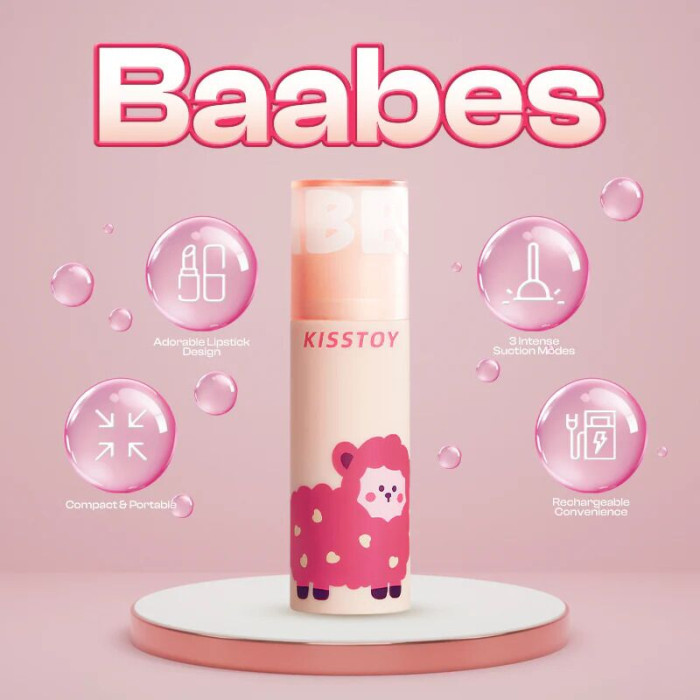Вакуумний стимулятор KISSTOY Baabes, мініатюрний, 3 рівні інтенсивності вакууму